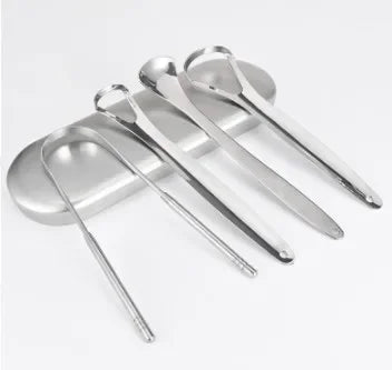 Raspador de Lengua de Acero Inoxidable – 1/3/4 Piezas | Limpieza Profunda y Aliento Fresco