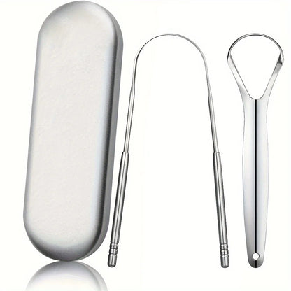 Raspador de Lengua de Acero Inoxidable – 1/3/4 Piezas | Limpieza Profunda y Aliento Fresco